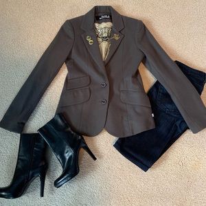 Rock & Republic Wool Blazer with Embellishments M